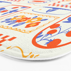 Summer vacation patchwork art pattern Bath Mat Gallery Image 3