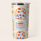 Summer vacation patchwork art pattern Travel Mug Gallery Image 1