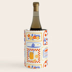 Summer vacation patchwork art pattern Wine Chiller Gallery Image 3
