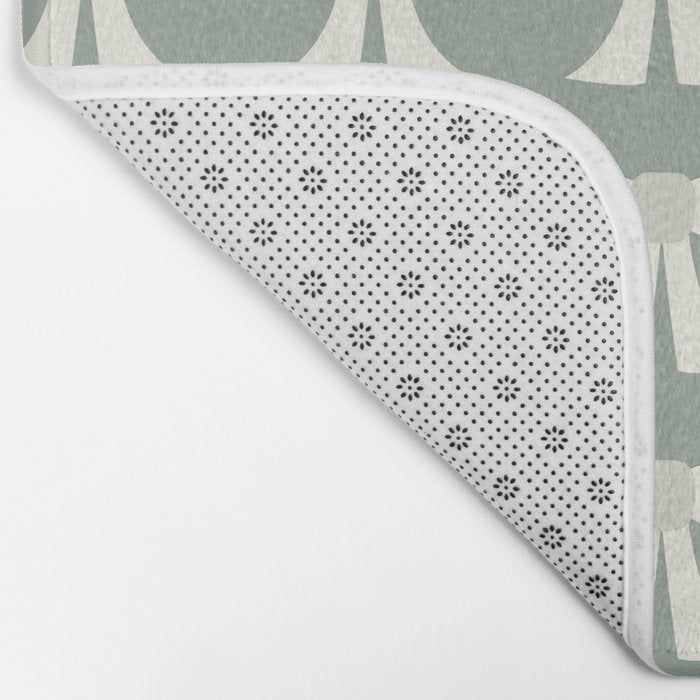 Vintage Bows XIV Green Sage Bath Mat Gallery Image 2