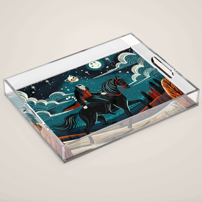 headless horsecat Acrylic Tray Gallery Image 1
