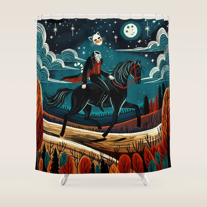 headless horsecat Shower Curtain Gallery Image 1