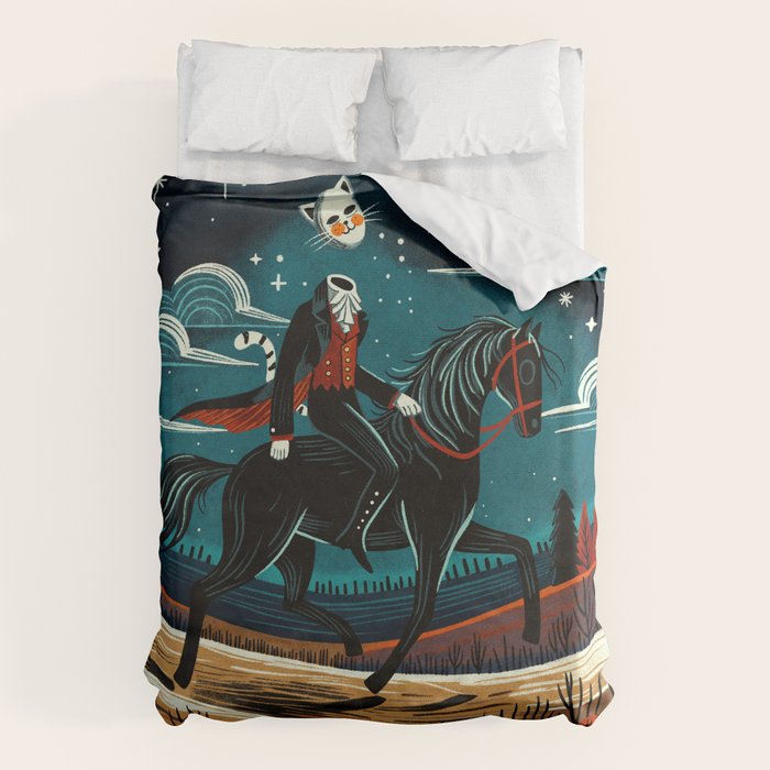 headless horsecat Duvet Cover Gallery Image 1