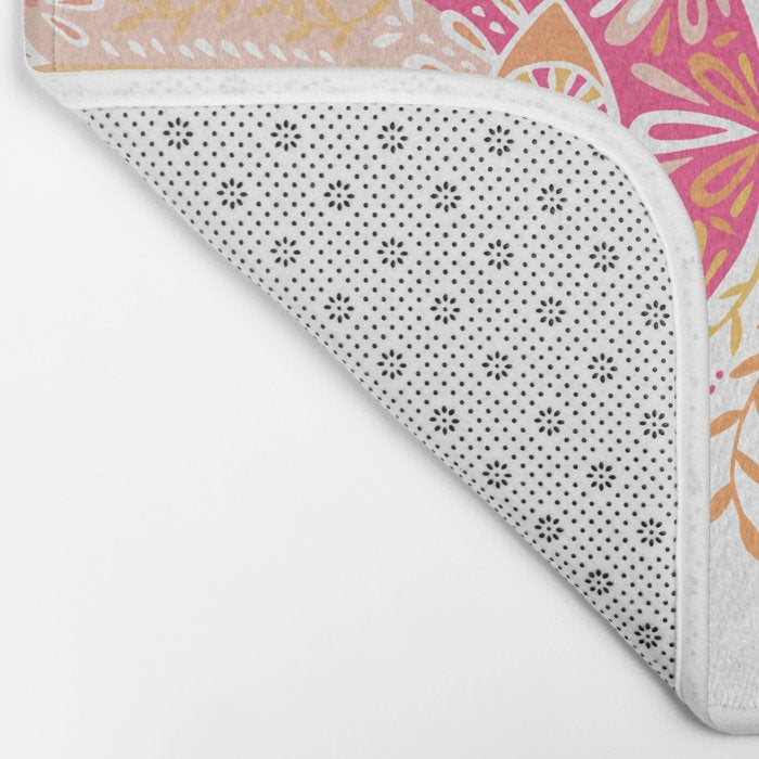 Hamsa Hand â Pink & Peach Palette Bath Mat Gallery Image 2