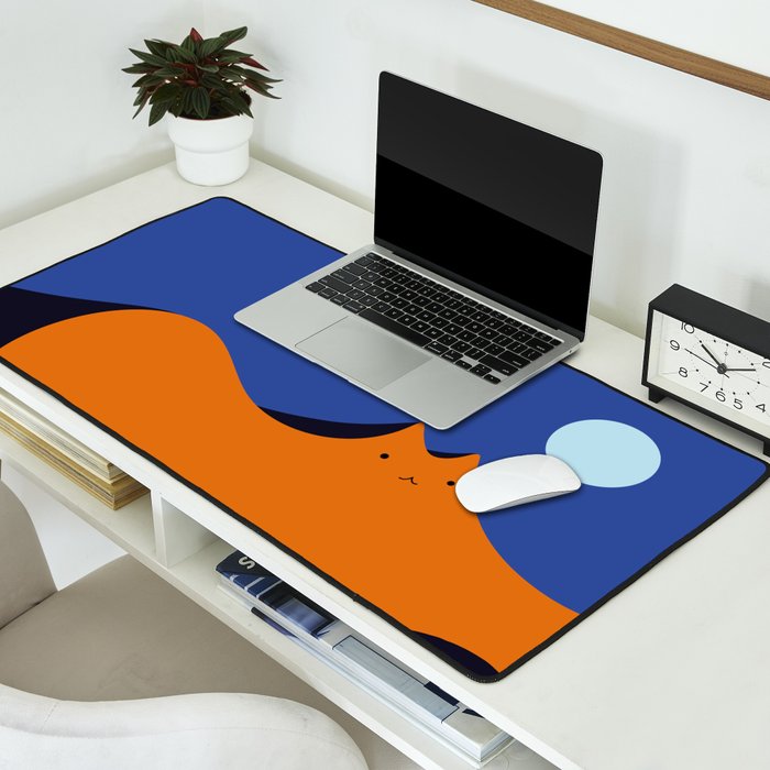 Cat Landscape 179: Lunar Mirage Desk Mat Gallery Image 2