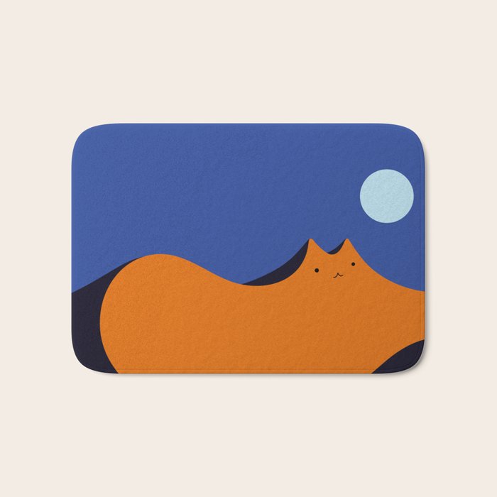 Cat Landscape 179: Lunar Mirage Bath Mat Gallery Image 1