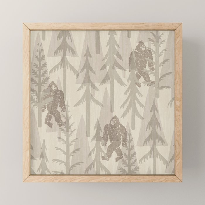 Subtle Sasquatch - Neutral Mini Art Print Gallery Image 1
