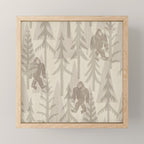 Subtle Sasquatch - Neutral Mini Art Print Gallery Image 1