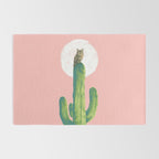 Quirky owl on saguaro cactus Rug Gallery Image 2
