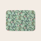 William Morris Leicester Dark Green Multi Bath Mat Gallery Image 1