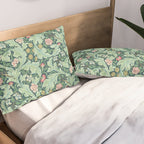 William Morris Leicester Dark Green Multi Pillow Sham Gallery Image 2