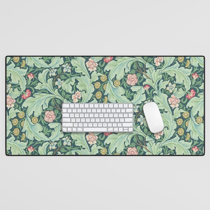 William Morris Leicester Dark Green Multi Desk Mat Gallery Image 1