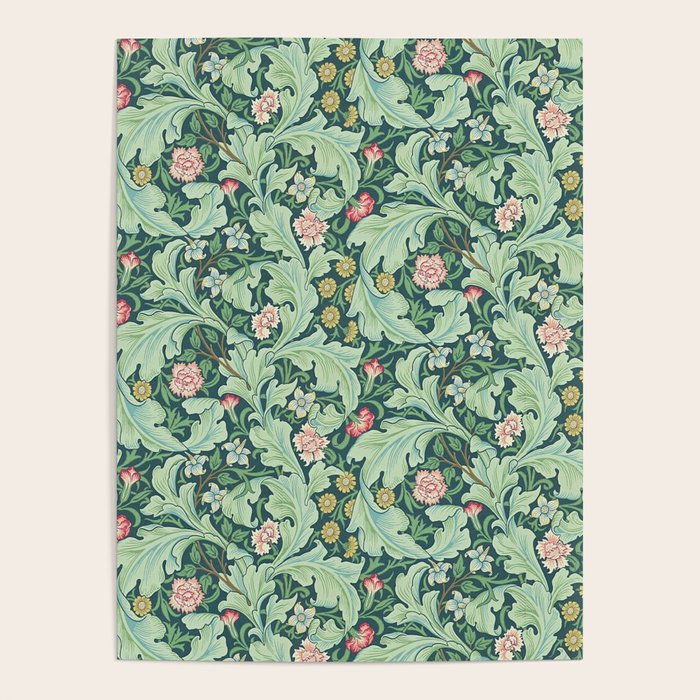 William Morris Leicester Dark Green Multi Poster Gallery Image 4
