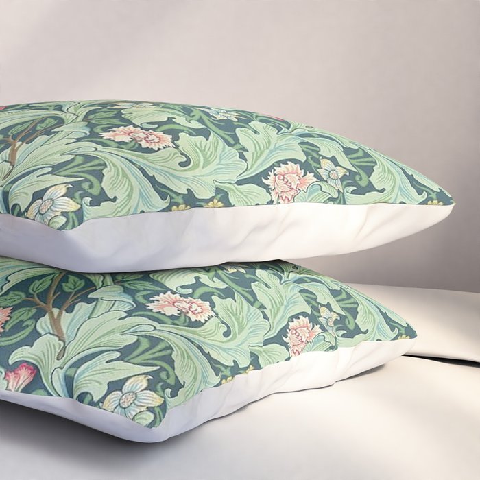 William Morris Leicester Dark Green Multi Pillow Sham Gallery Image 3