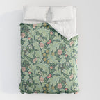William Morris Leicester Dark Green Multi Duvet Cover Gallery Image 6