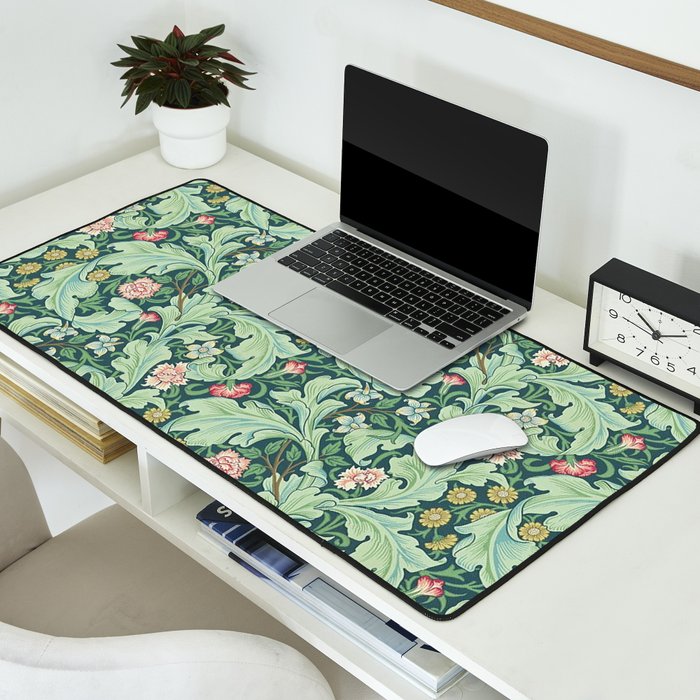 William Morris Leicester Dark Green Multi Desk Mat Gallery Image 2