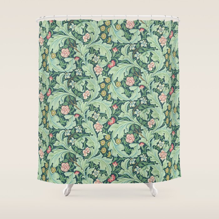 William Morris Leicester Dark Green Multi Shower Curtain Gallery Image 1