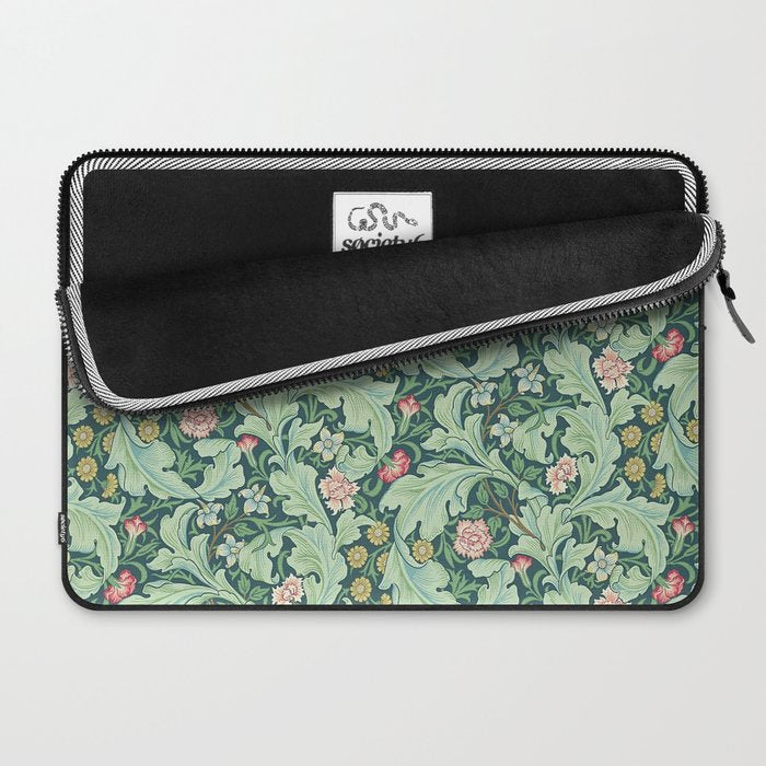 William Morris Leicester Dark Green Multi Laptop Sleeve Gallery Image 2