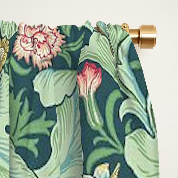 William Morris Leicester Dark Green Multi Window Curtain Gallery Image 2