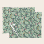William Morris Leicester Dark Green Multi Placemat Gallery Image 1
