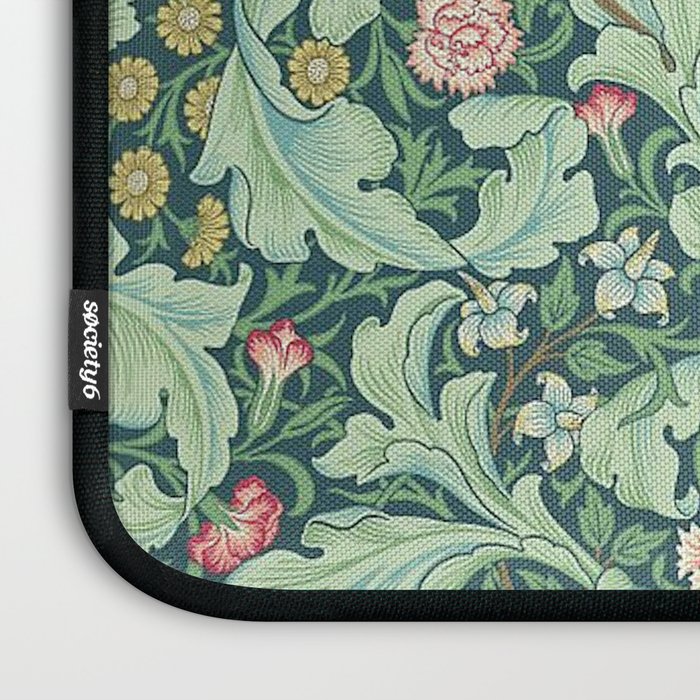 William Morris Leicester Dark Green Multi Laptop Sleeve Gallery Image 3