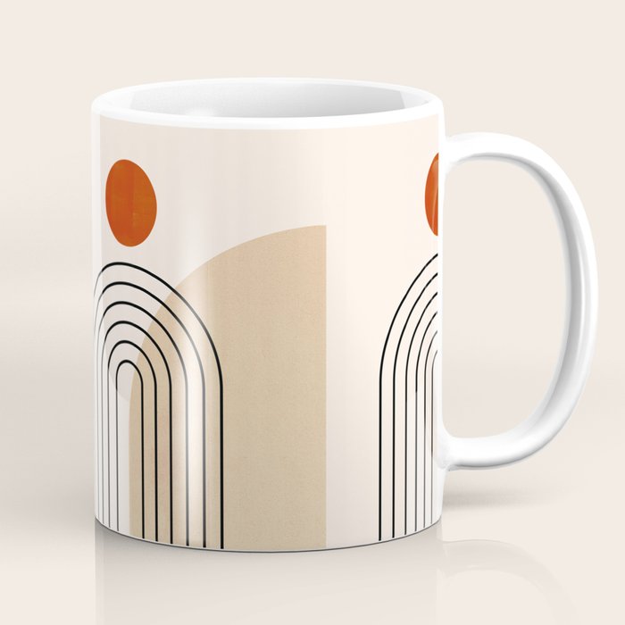Abstraction_NEW_SUN_DAWN_MOUNTAINS_LINE_POP_ART_008B Coffee Mug Gallery Image 1