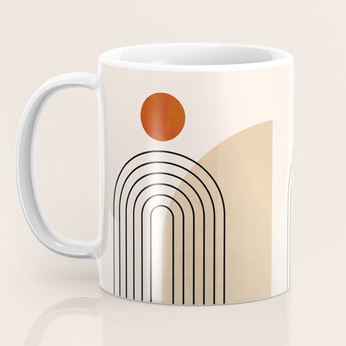 Abstraction_NEW_SUN_DAWN_MOUNTAINS_LINE_POP_ART_008B Coffee Mug Gallery Image 3