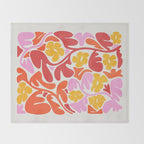 Retro Garden Throw Blanket Gallery Image 2
