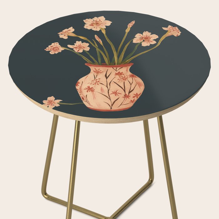 Blush Blooms in Painted Vase Side Table Gallery Image 2