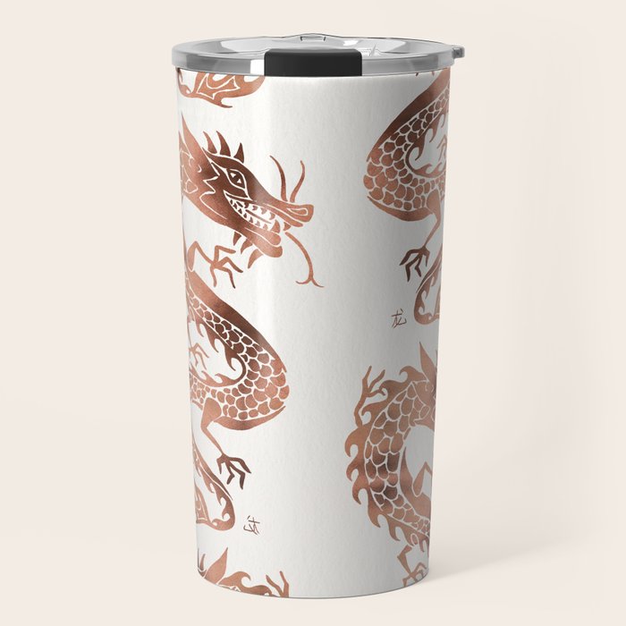 Chinese Dragon - Rose Gold Palette Travel Mug Gallery Image 1