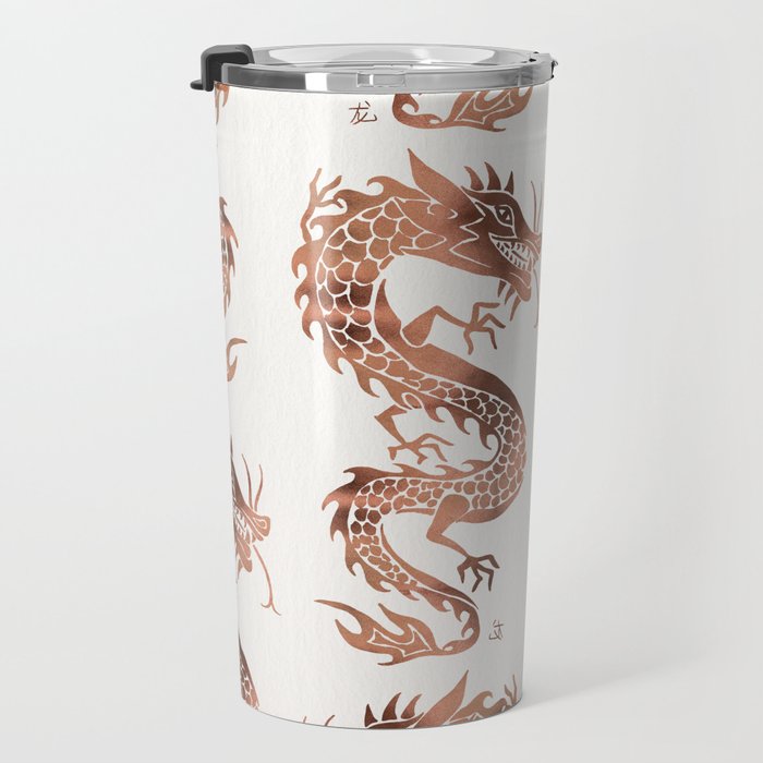 Chinese Dragon - Rose Gold Palette Travel Mug Gallery Image 3