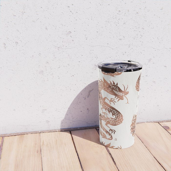 Chinese Dragon - Rose Gold Palette Travel Mug Gallery Image 4