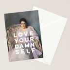 Love Your Damn Self - Funny Inspirational Quote Stationery Card Gallery Image 2