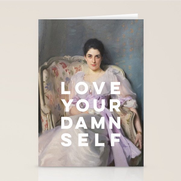 Love Your Damn Self - Funny Inspirational Quote Stationery Card Gallery Image 2