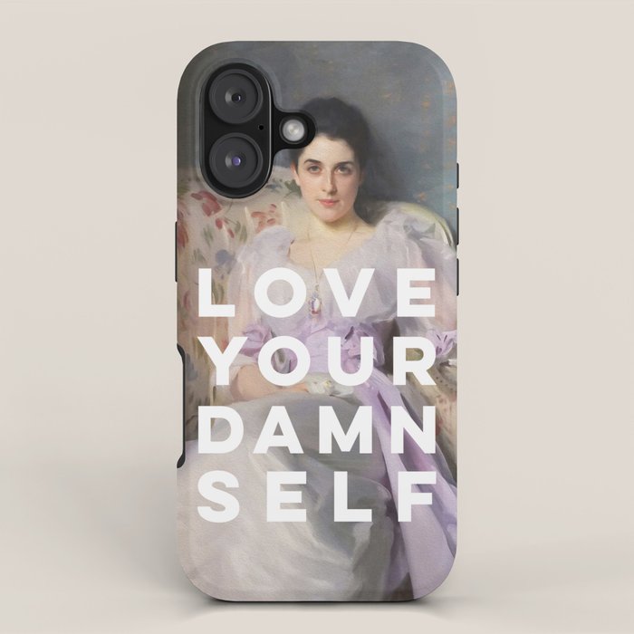 Love Your Damn Self - Funny Inspirational Quote iPhone Case Gallery Image 1