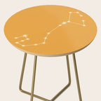 Scorpio Zodiac Star Constellation Line Art Peach Orange Side Table Gallery Image 2