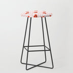 Retro cartoon love heart checkered pattern Stool Gallery Image 1