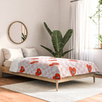 Retro cartoon love heart checkered pattern Comforter Gallery Image 2