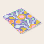 Big pop retro flowers blue Notebook Gallery Image 2