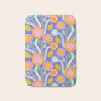 Big pop retro flowers blue Bath Mat Gallery Image 1