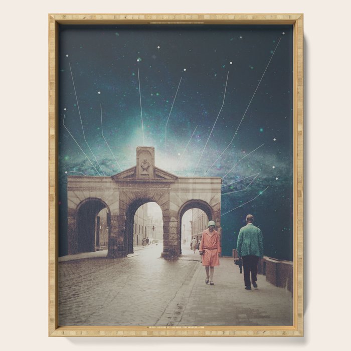 We met as Time Travellers Serving Tray Gallery Image 1