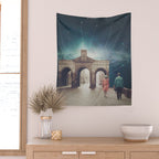 We met as Time Travellers Wall Tapestry Gallery Image 2