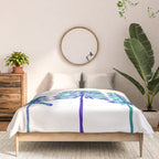 Pine Trees - Navy & Turquoise Palette Comforter Gallery Image 3
