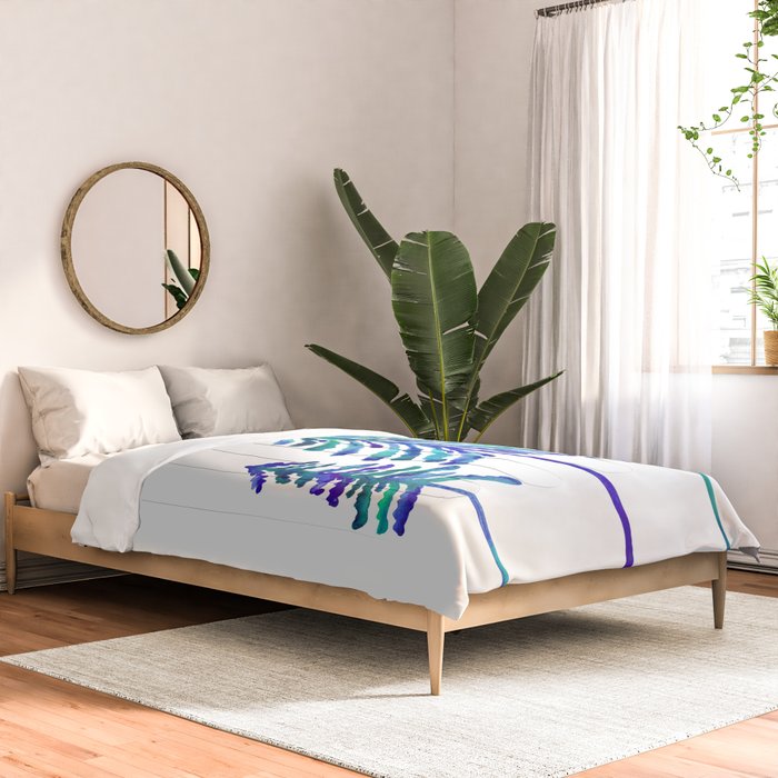 Pine Trees - Navy & Turquoise Palette Comforter Gallery Image 2