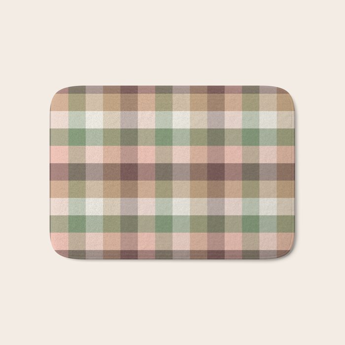 Timberland Gingham Plaid Cozy Heirloom Multi Bath Mat Gallery Image 1