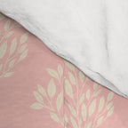 Simple Block Print Pastel Pink and Off- White Pattern Comforter Gallery Image 4