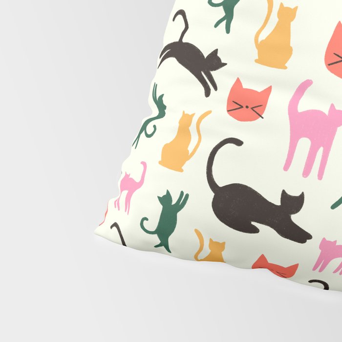 Colorful Cats Pattern Pillow Sham Gallery Image 4