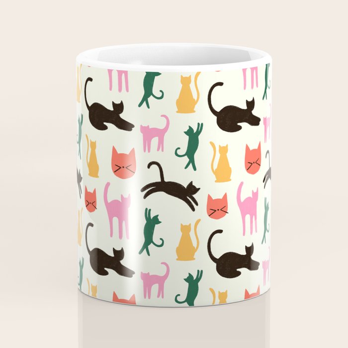 Colorful Cats Pattern Coffee Mug Gallery Image 4