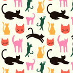 Colorful Cats Pattern Coffee Mug Gallery Image 2