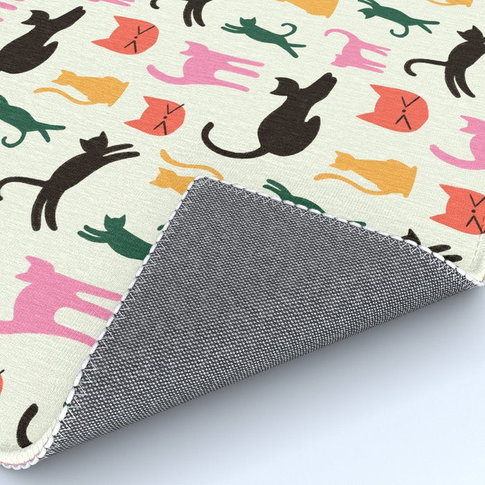 Colorful Cats Pattern Rug Gallery Image 4